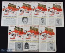 1948-49 Bradford Northern Home Rugby League Programmes (7): Hull Kingston Rovers creased & team