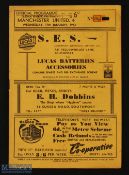 1961/62 Southport v Manchester United Lancs. Snr. Cup match programme at Haig Avenue 17 January 1962