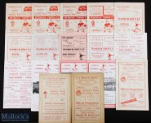 Non-league Wisbech Town home programmes 1951/52 Harwich & Parkeston, 1953/54 Halifax Town (Midland