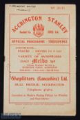 1956/57 Accrington Stanley v Manchester Utd Lancashire Senior Cup 1st round match programme 26