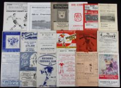 Selection of Accrington Stanley away programmes to include 1948/49 Hull City, Wrexham (poor, has