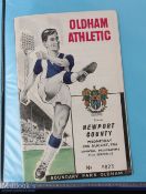 1962/63 Oldham Athletic home programmes collection (missing Lincoln City, Rochdale, Darlington)