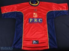 2x c2000s Telford United Away Football Shirt Patrick/GKN and Branded taws size L, red and blue, size