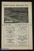 1946/47 Match programme Doncaster Rovers (Champions) v Accrington Stanley Div. 3 (N) 28 September