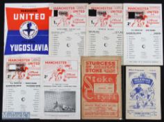 Collection of Manchester Utd programmes homes 1950/51 Red Star Belgrade (Festival of Britain),