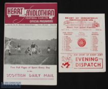 1949/50 Hearts Reserves v Civil Service Strollers 11 February 1950 fold out type programme; 1952/