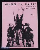 Rare 1976 Northern O F S v NZ Rugby Programme: Less often seen and much coveted, the issue from
