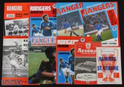 Rangers european home programmes to include 1959/60 Red Star, 1968/69 DWS Amsterdam, 1978/79