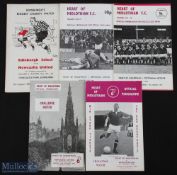 Hearts homes friendly match programmes 1965/66 Newcastle Utd (11 October), 1968/69 Middlesbrough (21