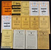 Newport Rugby Programmes (14): All homes, v Cardiff 1946, 48, 49, 68 & 75; v Swansea 1965 & 75; v