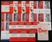 Selection of Barnsley home programmes 1955/56 Sheffield Utd (County Cup s/f), 1963/64 Bristol
