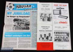 Norwegian European match programmes 1962/63 Oslo (Select XI) v Benfica (friendly); 1963/64 Lyn