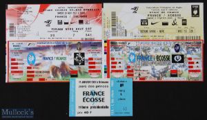 France v Scotland & v Ireland Rugby Tickets (5): v the Scots 1981, 97 & 2005; v Ireland 1996 & Aug