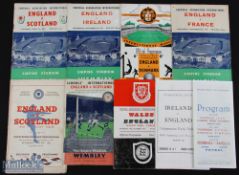 Selectin of various international match programmes with Duncan: to include 1951 England boys v
