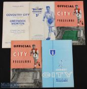 Coventry City home match friendlies v 1954/55 Raith Rovers (corners trimmed), 1957/58 Third