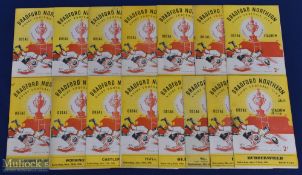 1949-50 Bradford N Rugby Lge Home Programmes (15): Condition is varied with some rusty staples and
