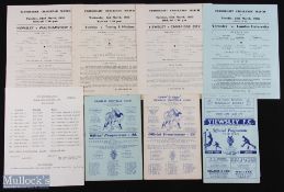 Selection of Yiewsley FC home friendly match programmes 1954/55 Tooting & Mitcham (ss),