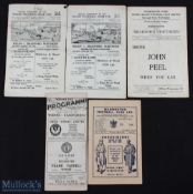 1947-48 Bradford Northern Away rugby League Programmes (5): Warrington, Widnes creases, a few marks,