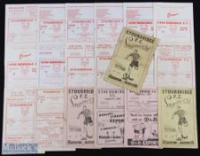 Non-League Stourbridge FC home programmes 1948/49 Dudley Town, 1949/50 Stafford Rangers, 1952/53