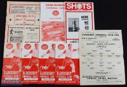 Selection of Aldershot FC home programmes 1957/58 The Army (Bobby Charlton, Willie Duff, Dave