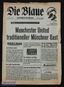 Pre-season tour match programme Bayern Munich v Manchester United 8 August 1961; large 