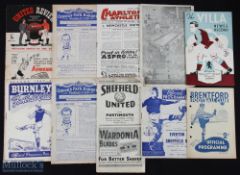 Selection of 1940s programmes 1946/47 Everton v Sheffield Utd, Brentford v Leicester City (FAC) (