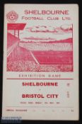 1956/57 Shelbourne v Bristol City exhibition friendly football match programme 17 May 1957 at