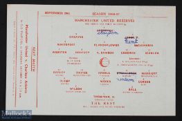 1956/57 Manchester United (Champions) v The Rest of the Central League challenge match 29