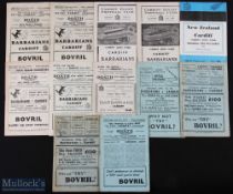Some Rare, 1936-59 Cardiff v Barbarians & NZ 1953 Rugby Programmes (12): Issues from this most