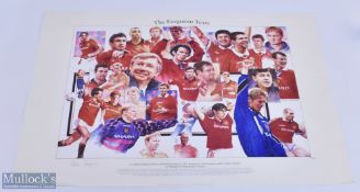 Manchester United 'The Ferguson Years' Poster Signed by Sir Alex Ferguson, limited edition No.193 of