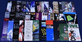 A run of FA Cup final programmes from 1958 to 2015 including all the replays plus 2017, majority
