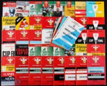 1972-2002 WRU Cup Final Rugby Programmes (Qty): Fine selection, missing only 93, 94, 98, 99 &