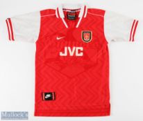 1996/97 Arsenal Home Nike Football Shirt Home - JVC sponsor - short sleeve, size M