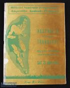 1953 Australia in S Africa Rugby Programme: Large attractive issue for the Wallabies game with