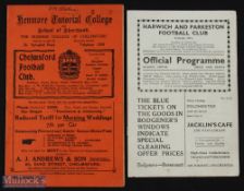 Pre-war 1936/37 Royal Marines (Chatham) v Harwich & Parkeston AFA Cup s/f at Chelmsford 3 April