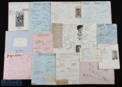 1930s Rugby Autograph Collection (Qty): On a variety of autograph book pages etc, carefully headed &