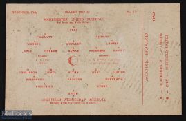 1947/48 Manchester United reserves v Sheffield Wednesday Central League match programme 13