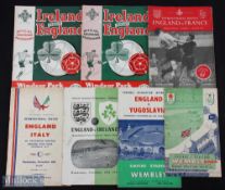 Selection of international programmes 1949 England v Scotland, 1949 England v Ireland (at Manchester