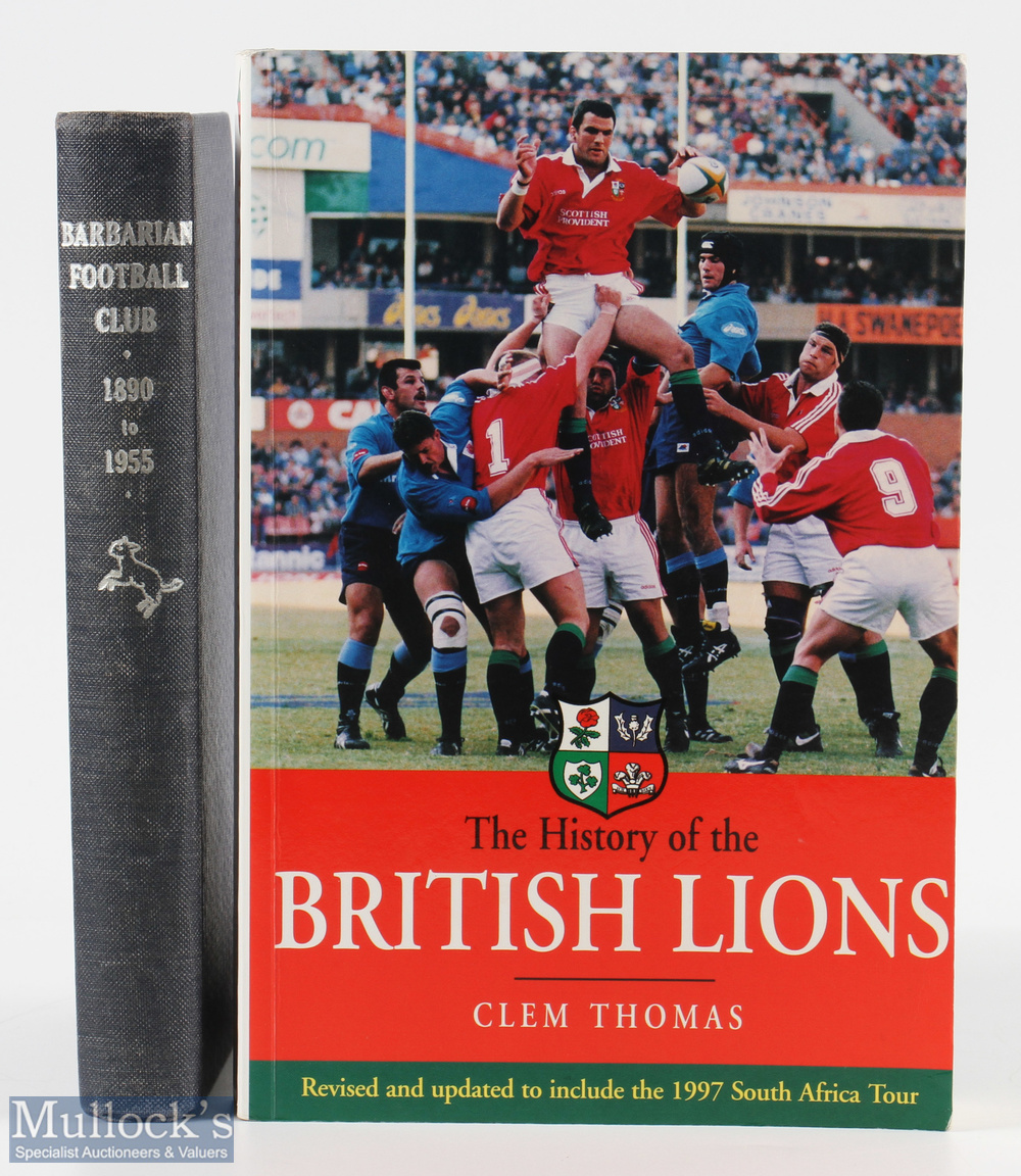 Rugby Books, British Lions & Barbarians (2): Hardback History of the Barbarians, A Wemyss, 1955 &