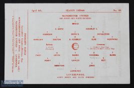 1959/60 Lancs. League Supplementary Cup final Manchester United v Liverpool 6 April 1960 at Old