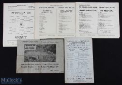 1937-45 Pre/During WW2 Rugby Programmes (5): Rare & unusual wartime survivors of real interest: