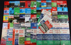 Collection of England international home programmes 1951 Austria, 1953 Scotland, 1955 Scotland, 1956
