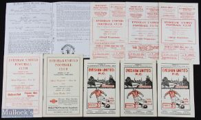 Non-League Evesham Utd home programmes 1958/59 Stoke City (Birmingham league), 1959/60 Aston