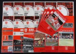 Selection of Arsenal home 'big match' programmes 1969/70 Fairs Cup Glentoran, Sporting Lisbon,