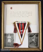 1963 AC Milan v Celtic Presidential Invitation (AC Milan) to a reception during the interval in