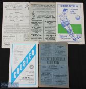 Selection of Chester FC homes 1950/51 Rhyl (Welsh Cup), 1958/59 Rhyl Athletic (Welsh Cup), 1963/64