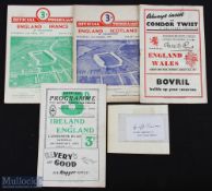 1947 All of England's Rugby Programmes etc (6): The away games at Wales and Ireland, signed by