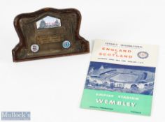 1960 England v Scotland School Boys International at Wembley, Trophy and programme, a good-looking