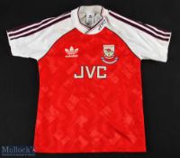 2x 1990-1992 Arsenal Home Shirts, both are child's sizes #28-30 and 30-32, an Umbro and a league