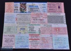 Football ticket Collection, to include England 1963 v Brazil, v France European Nations cup 1962,